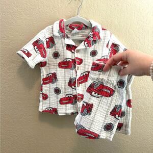 Cars muslin shorts set